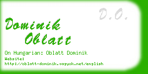 dominik oblatt business card